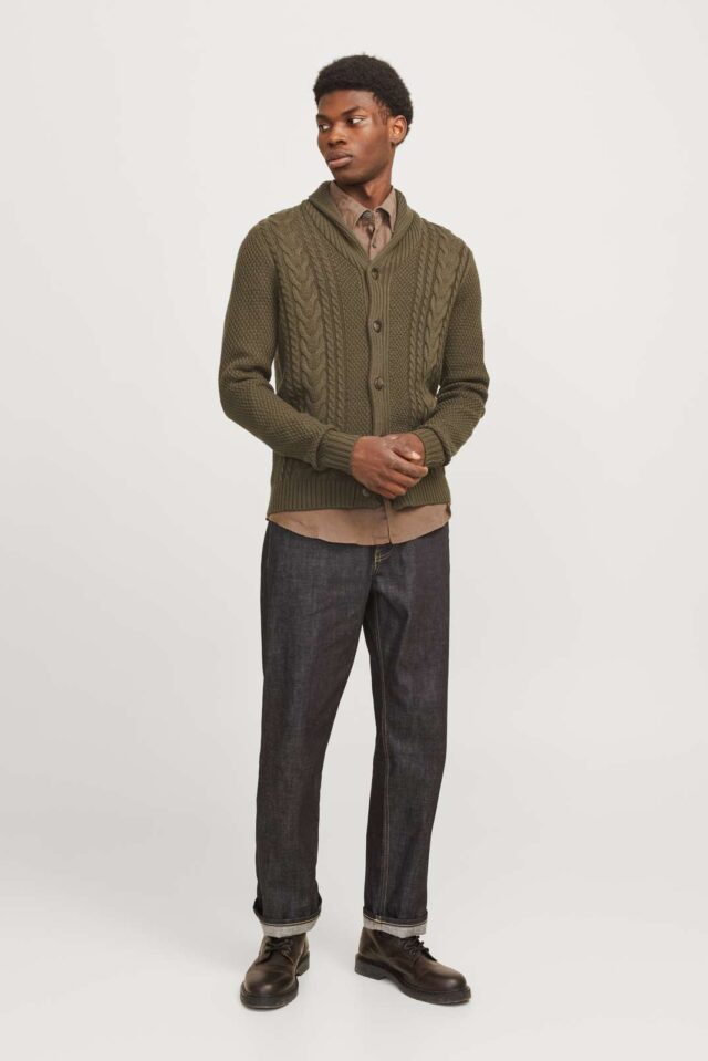 JJCRAIG KNIT SHAWL NECK AW24