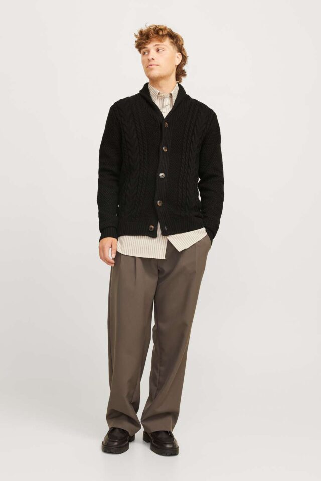 JJCRAIG KNIT SHAWL NECK AW24