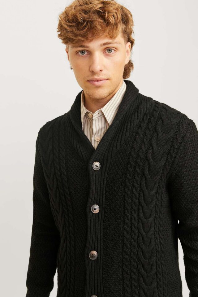 JJCRAIG KNIT SHAWL NECK AW24