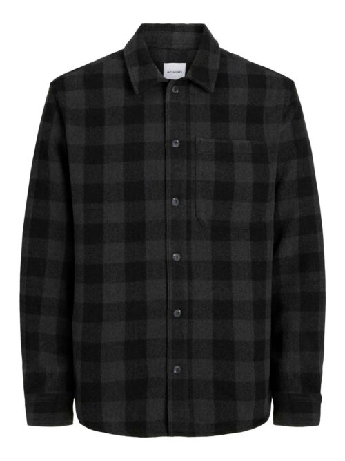 JJZAC HEAVY BRUSHED OVERSHIRT LS Asphalt