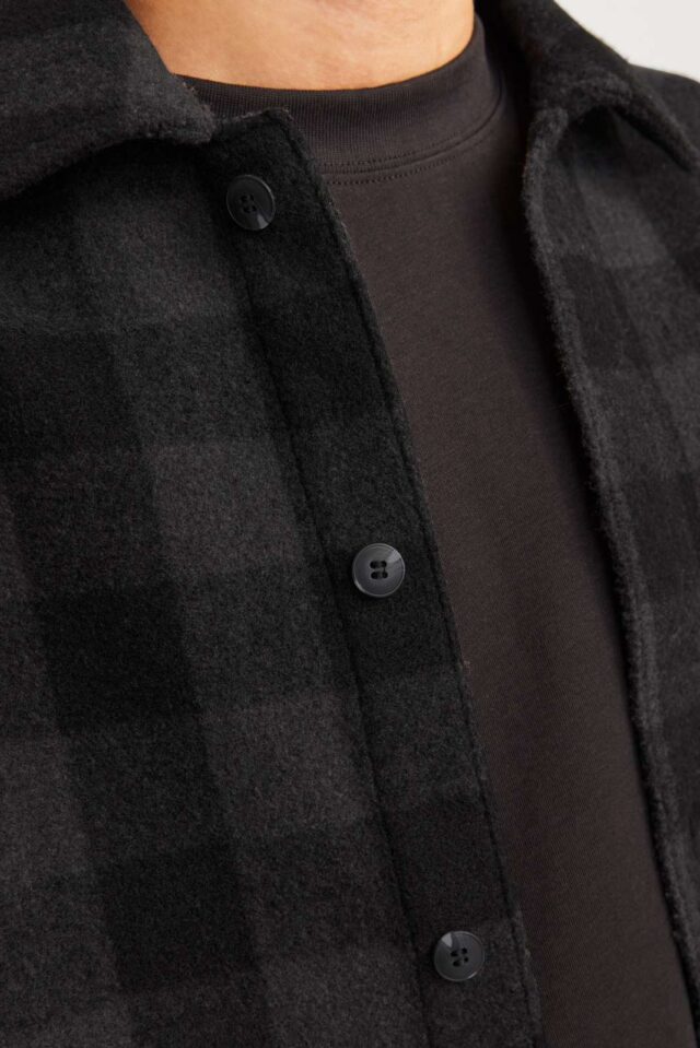 JJZAC HEAVY BRUSHED OVERSHIRT LS