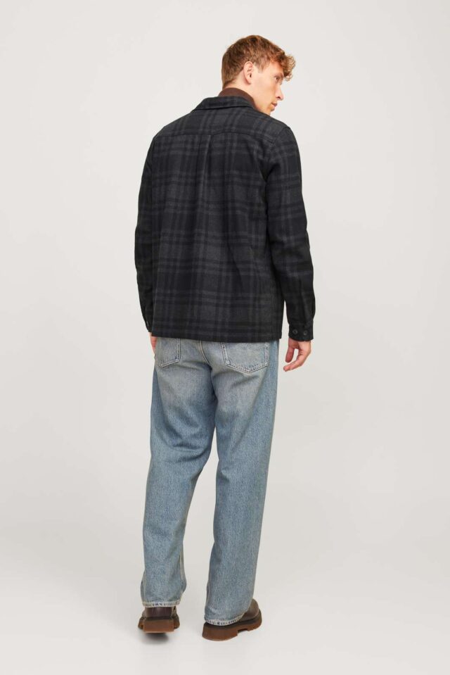 JPRRAYMOND MELANGE CHECK LS OVERSHIRT SN