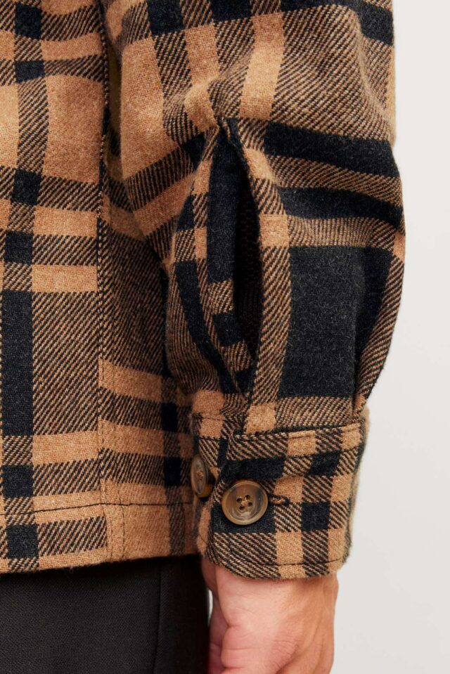 JPRRAYMOND MELANGE CHECK LS OVERSHIRT SN