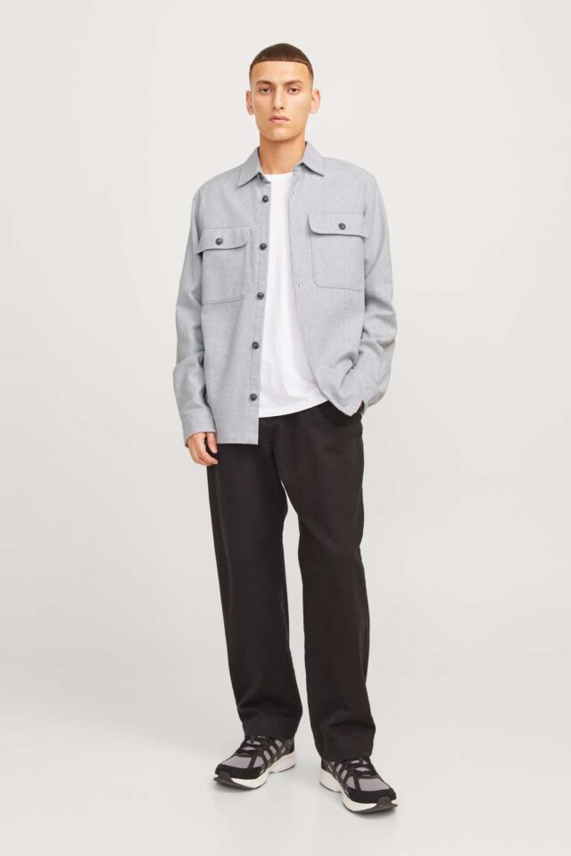 JPRRAYMOND MELANGE SOLID LS OVERSHIRT SN