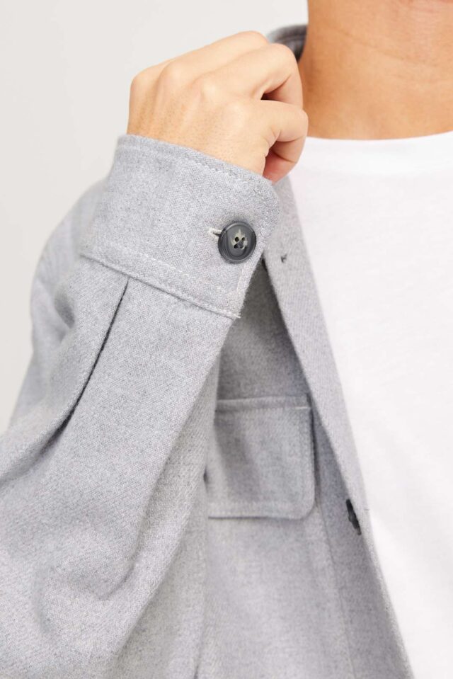 JPRRAYMOND MELANGE SOLID LS OVERSHIRT SN