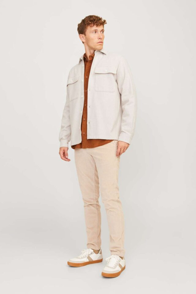 JPRRAYMOND MELANGE SOLID LS OVERSHIRT SN