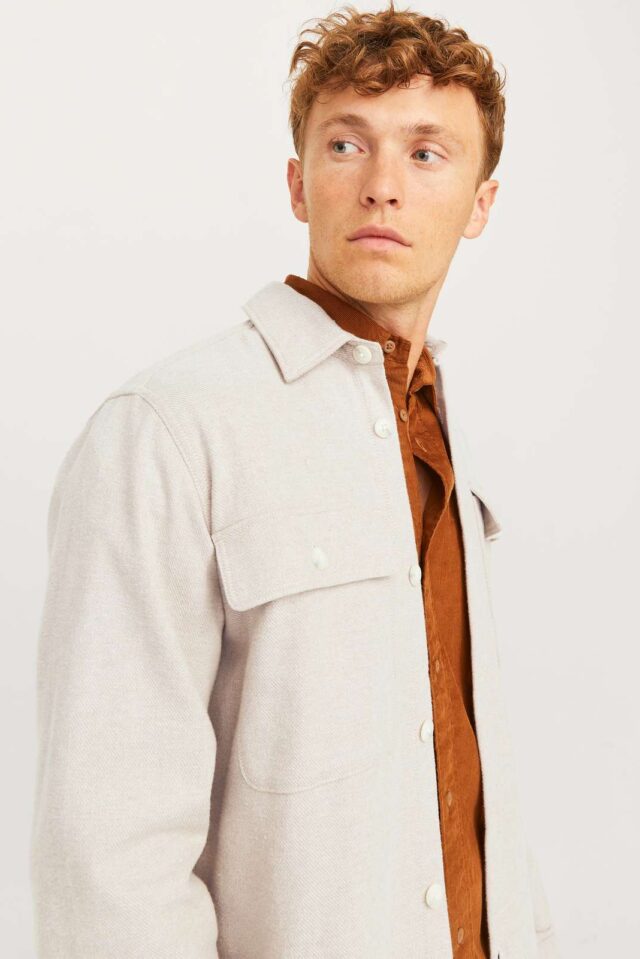 JPRRAYMOND MELANGE SOLID LS OVERSHIRT SN