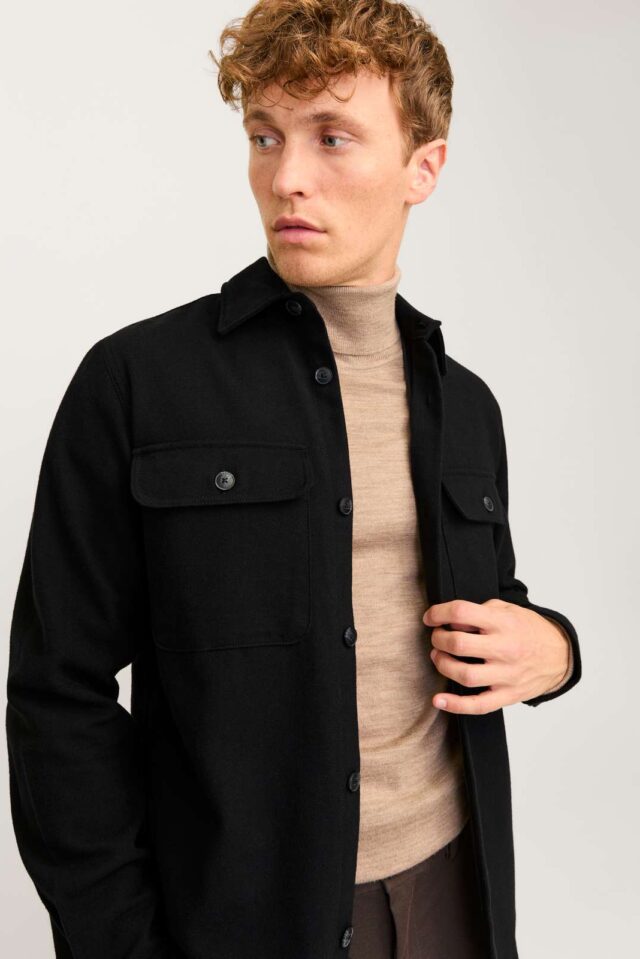 JPRRAYMOND MELANGE SOLID LS OVERSHIRT SN