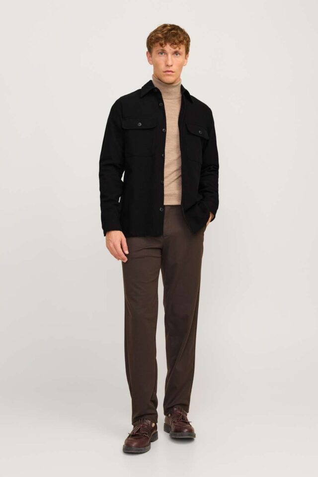 JPRRAYMOND MELANGE SOLID LS OVERSHIRT SN