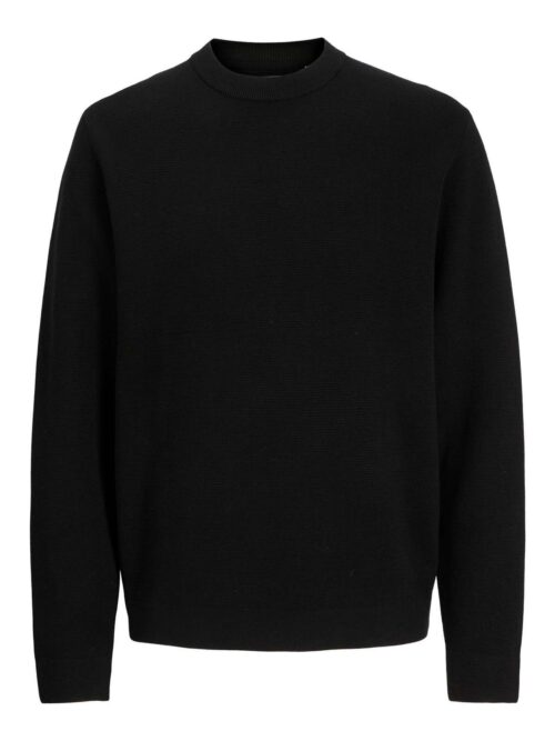 JPRBLAMILANO STITCH KNIT CREW NECK SN Black