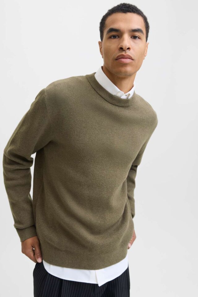 JPRBLAMILANO STITCH KNIT CREW NECK SN