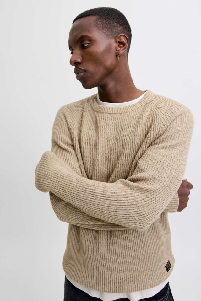 JJPANNEL KNIT CREW NECK AW25