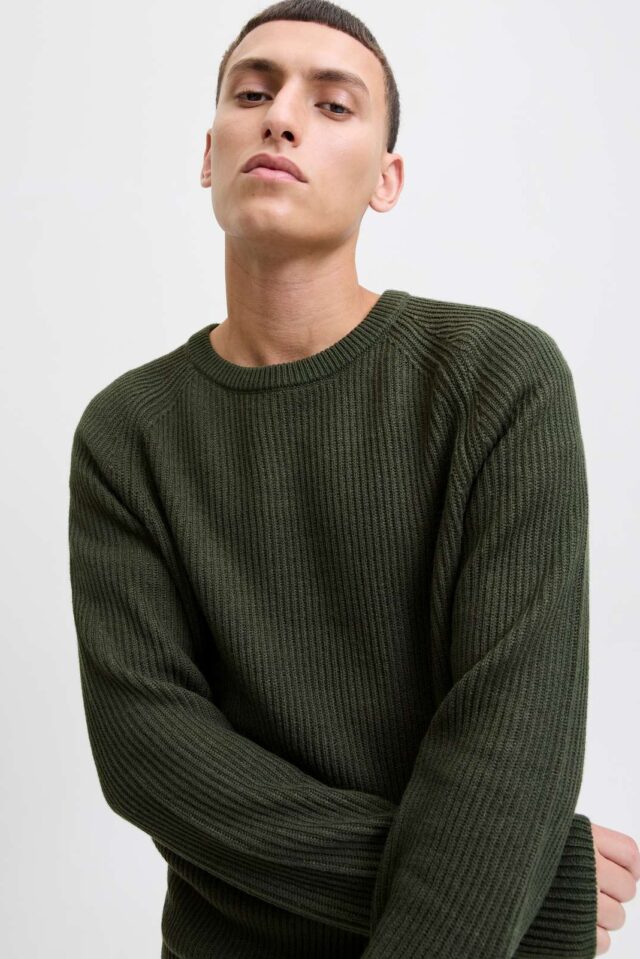 JJPANNEL KNIT CREW NECK AW25