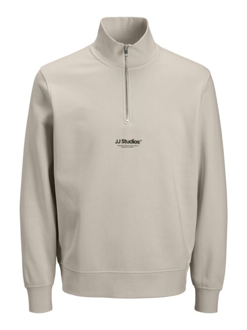 JJESOHO SWEAT QUARTER ZIP HN NOOS Moonbeam