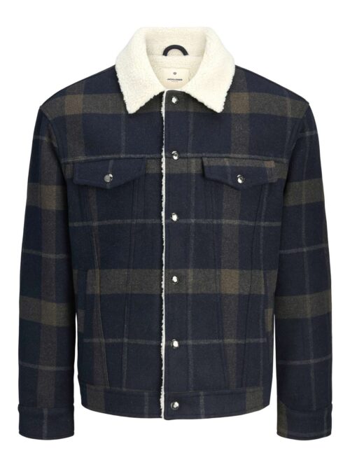 JPRBLUTEXAS WOOL BLEND TRUCKER JACKET SN Dark Navy