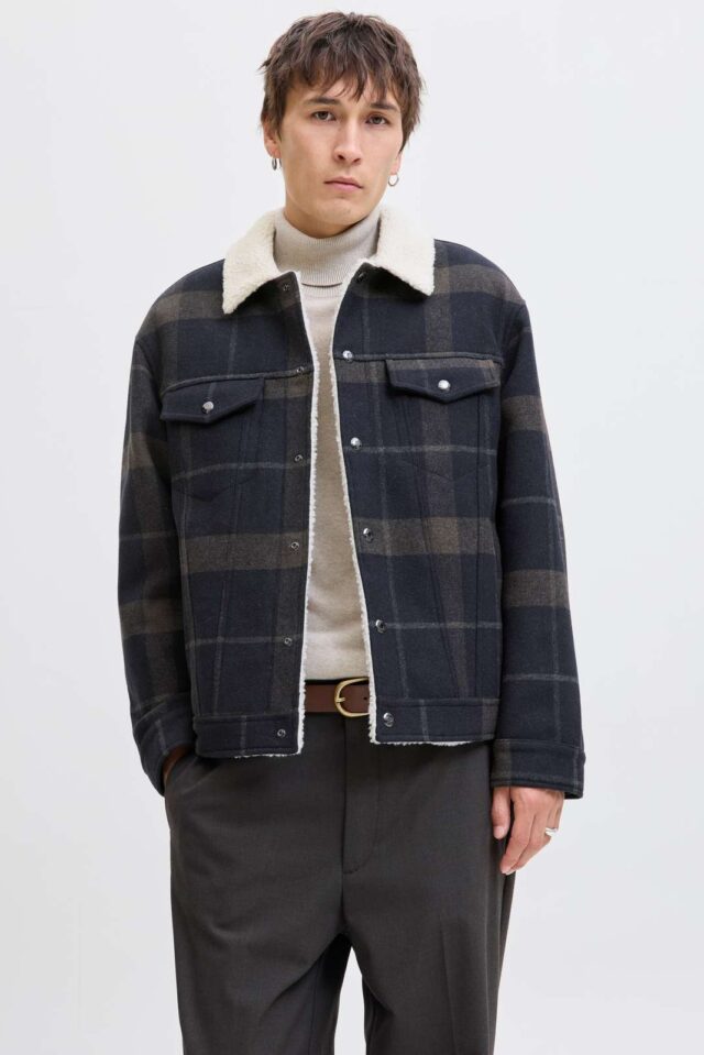 JPRBLUTEXAS WOOL BLEND TRUCKER JACKET SN