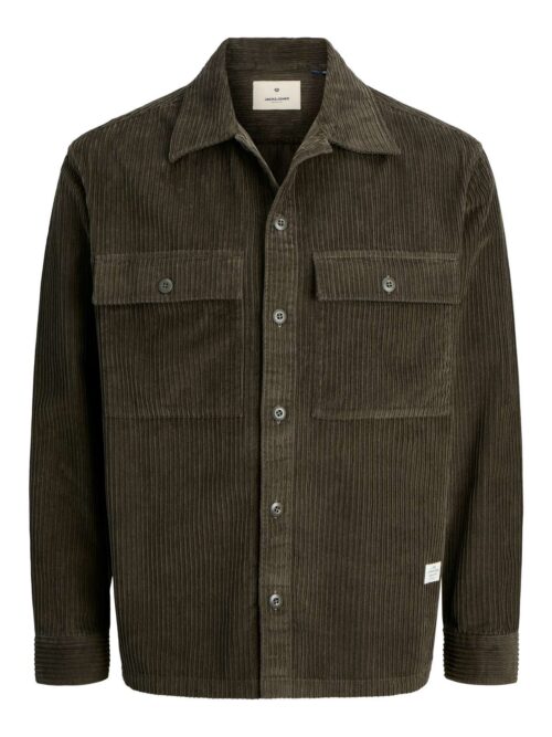 JPRBLUWILL CORDUROY L/S OVERSHIRT SN Black Olive
