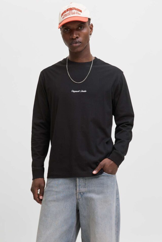 JORNORREBRO EMB TEE LS CREW NECK