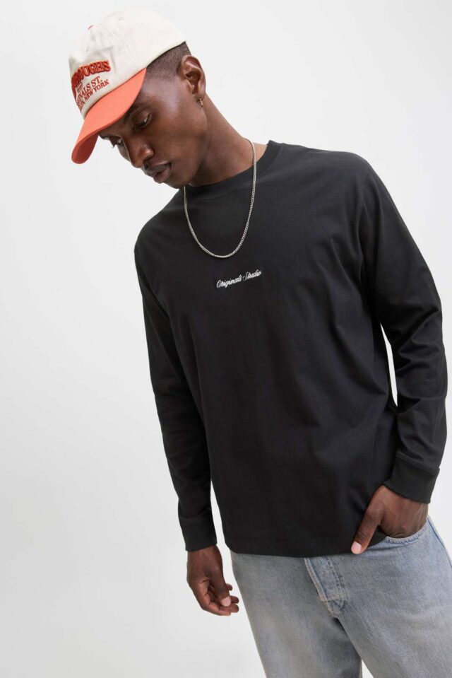 JORNORREBRO EMB TEE LS CREW NECK