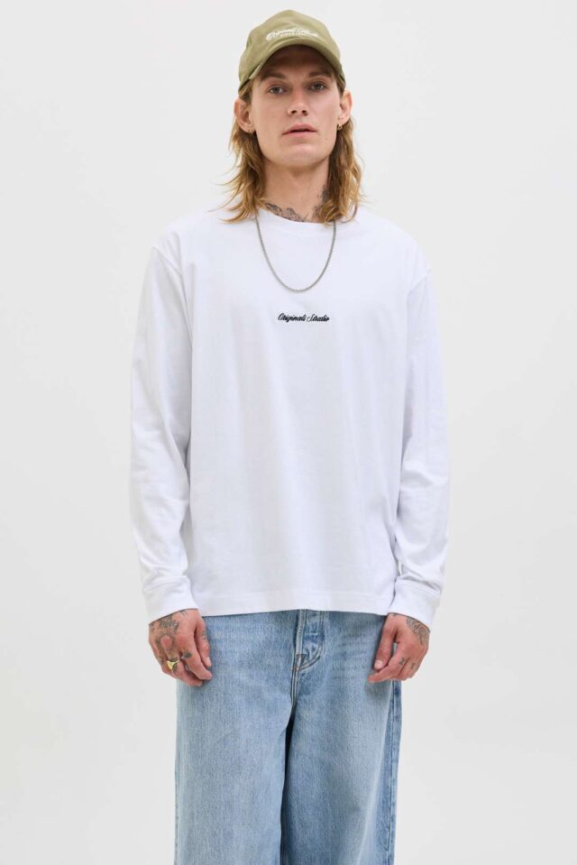 JORNORREBRO EMB TEE LS CREW NECK