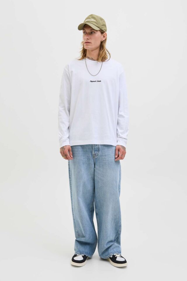 JORNORREBRO EMB TEE LS CREW NECK