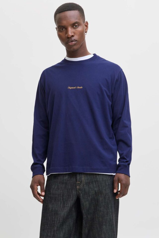JORNORREBRO EMB TEE LS CREW NECK