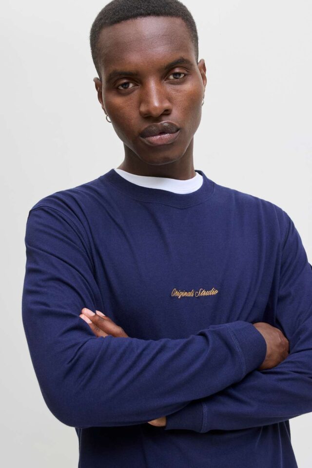 JORNORREBRO EMB TEE LS CREW NECK