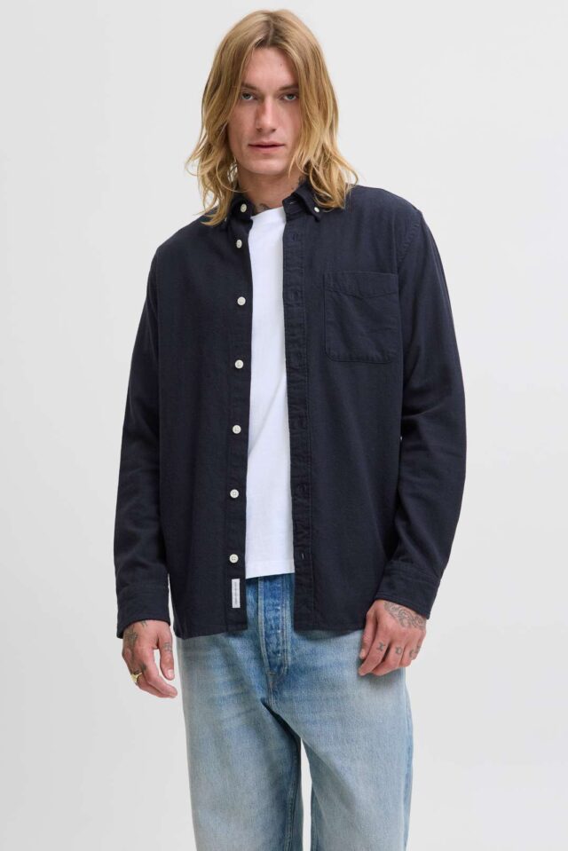 JPRBLUBROOK TWILL SOLID L/S SHIRT LN