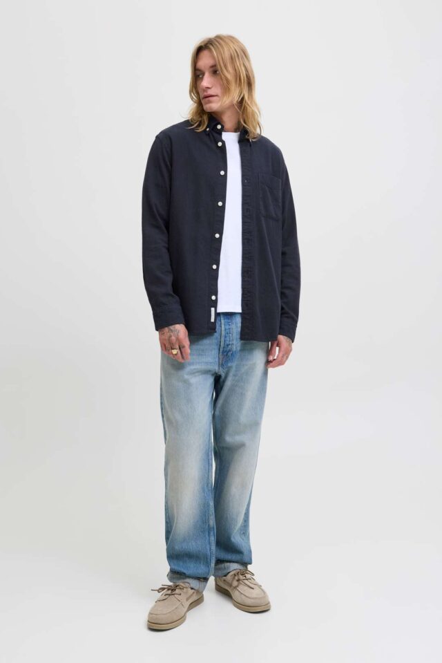JPRBLUBROOK TWILL SOLID L/S SHIRT LN