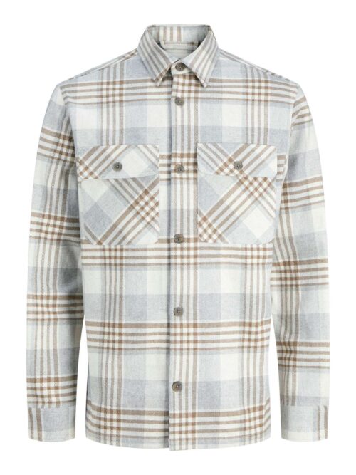 JPRRAYLE MELANGE CHECK L/S OVERSHIRT SN Ermine