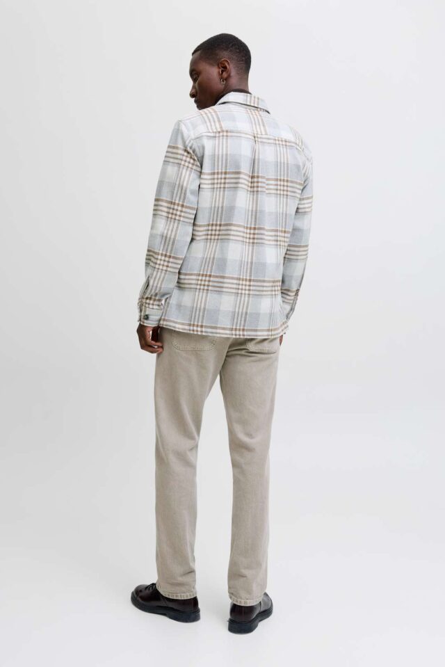 JPRRAYLE MELANGE CHECK L/S OVERSHIRT SN