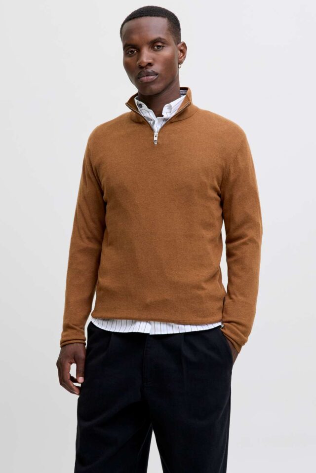 JJEEMIL KNIT HALF ZIP NOOS