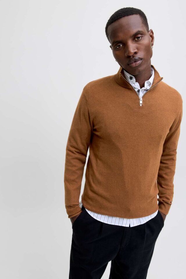 JJEEMIL KNIT HALF ZIP NOOS