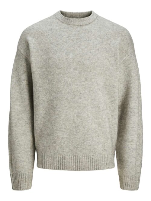 JOROLLIE KNIT CREW NECK SN Light Grey Melange
