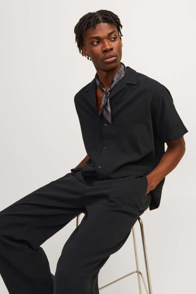 JORLUKE CRINKLE RESORT SHIRT SS SN