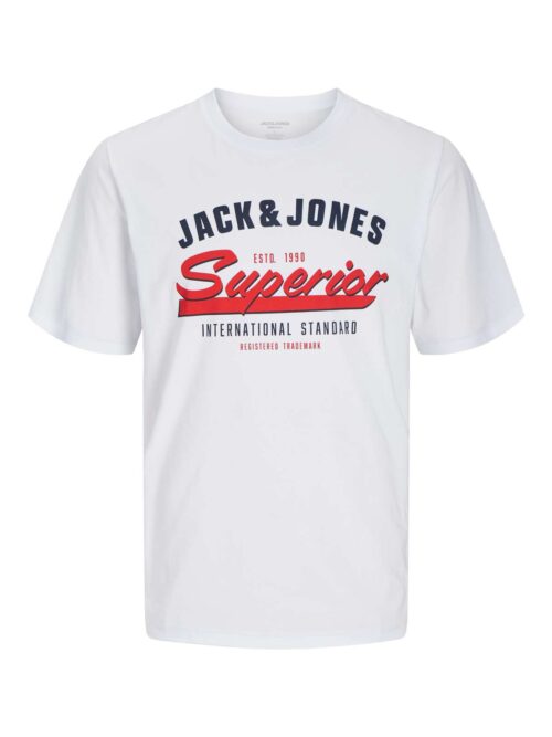 JJELOGO TEE SS O-NECK 2 COL SS25 SN White