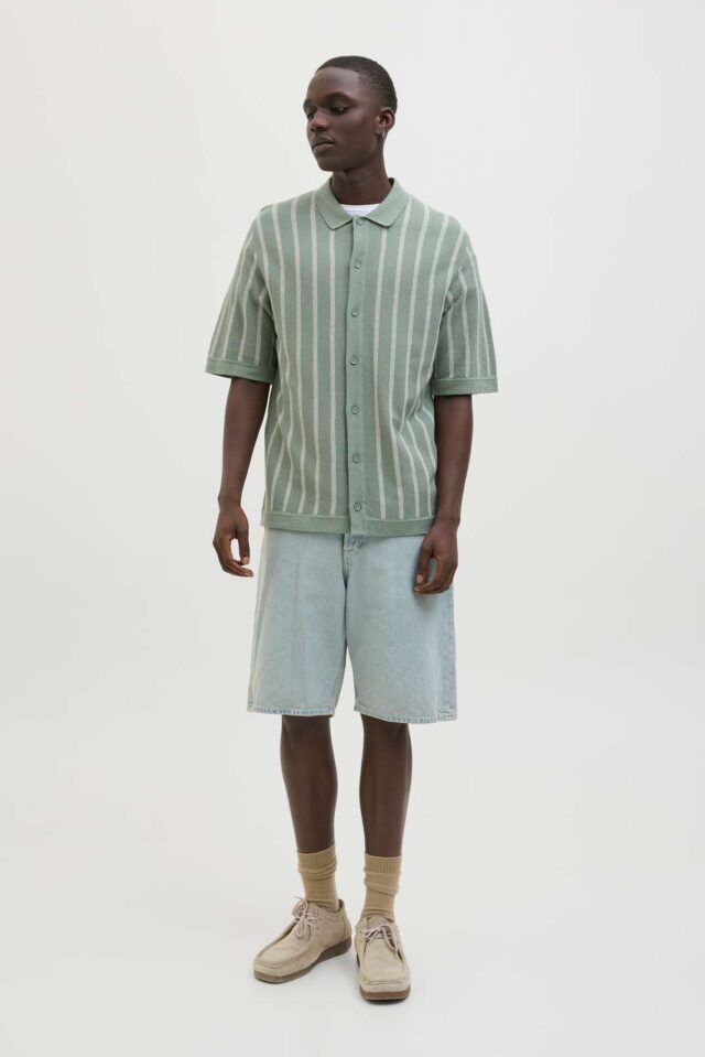 JJEMIL KNIT STRIPED SHIRT SS