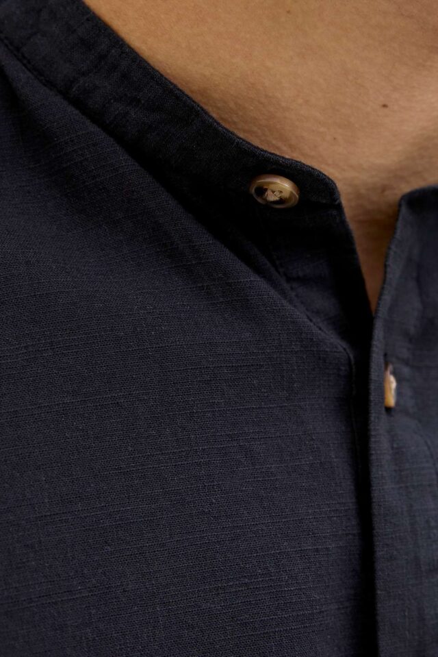 JJESUMMER HALF PLACKET SHIRT LS SN