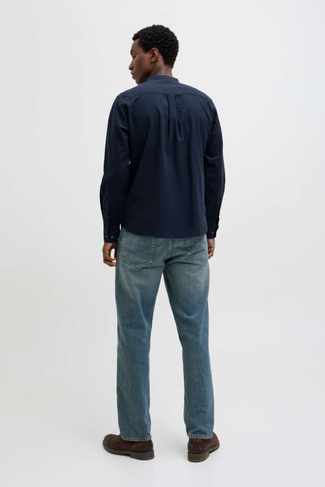 JJESUMMER HALF PLACKET SHIRT LS SN