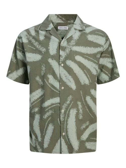 JJALBERTO SEERSUCKER RESORT SHIIRT SS Agave Green