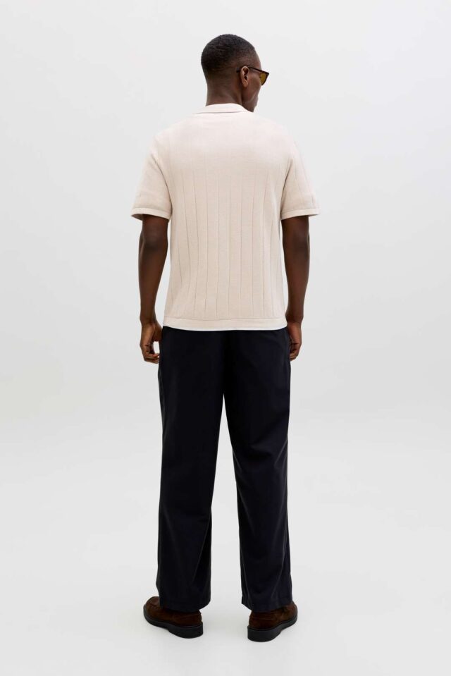 JJEBRADLEY KNIT SPLIT NECK SS SN