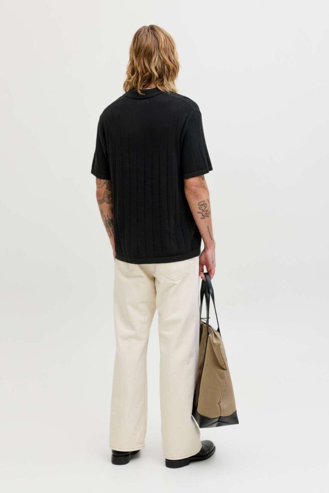 JJEBRADLEY KNIT SPLIT NECK SS SN