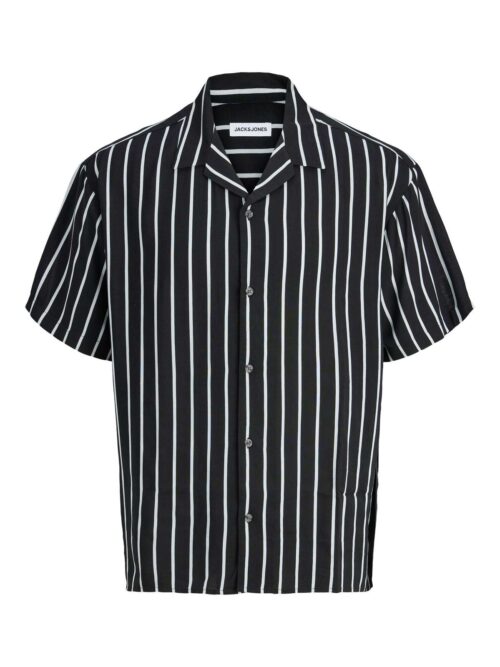 JJEJEFF RESORT STRIPE SHIRT S/S SN Black