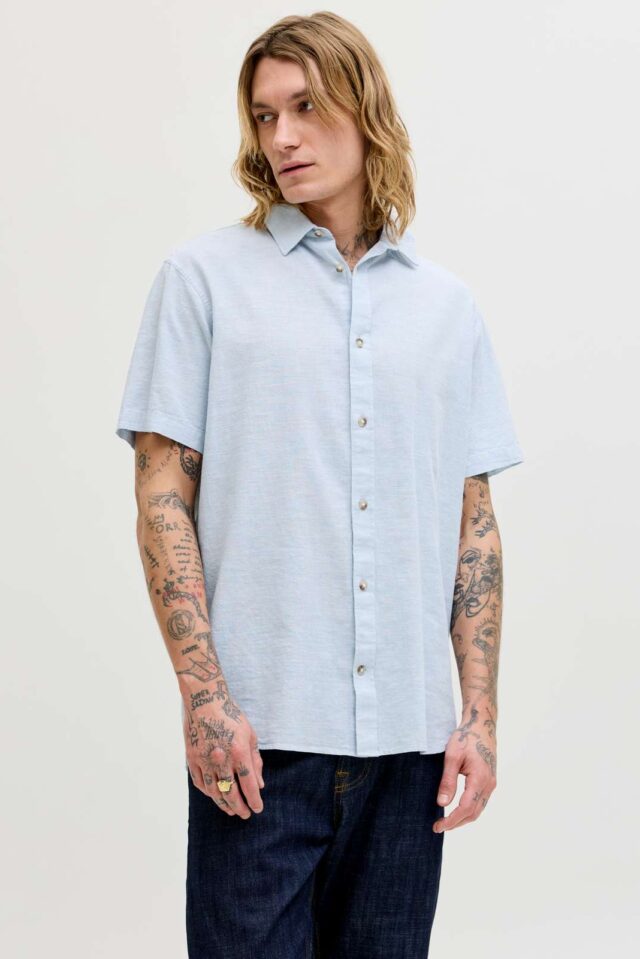 JJESUMMER LINEN BLEND SHIRT S/S SN