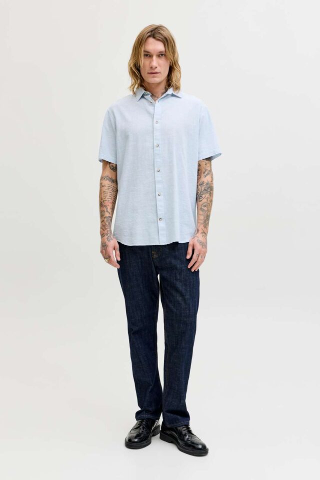 JJESUMMER LINEN BLEND SHIRT S/S SN