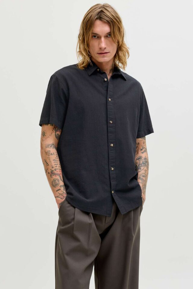 JJESUMMER LINEN BLEND SHIRT S/S SN