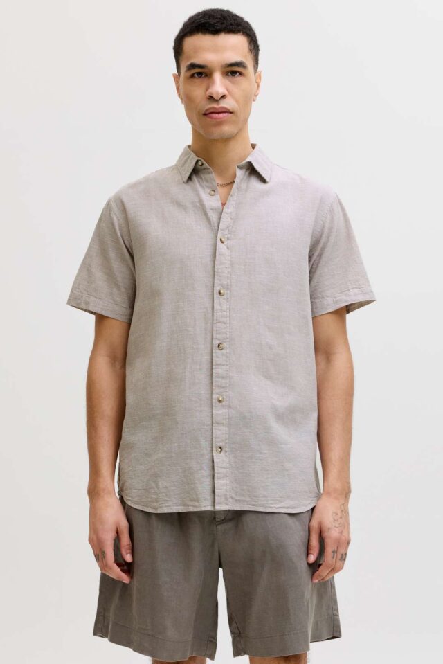 JJESUMMER LINEN BLEND SHIRT S/S SN