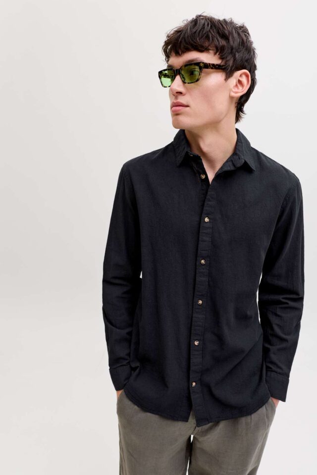 JJESUMMER LINEN BLEND SHIRT L/S SN