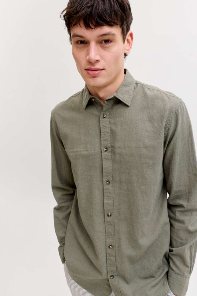 JJESUMMER LINEN BLEND SHIRT L/S SN