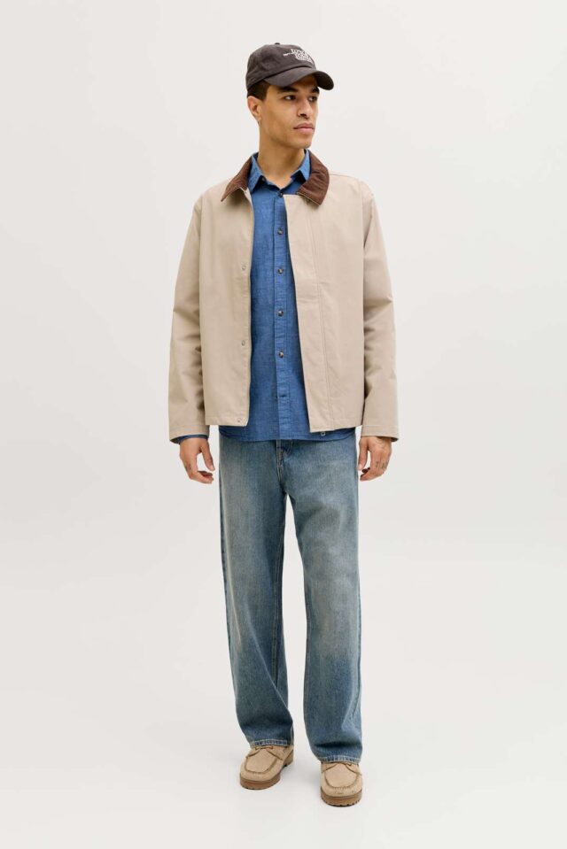 JJESUMMER LINEN BLEND SHIRT L/S SN